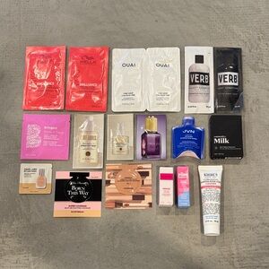 NWT LOT OF 16 BEAUTY ITEMS SAMPLES QUAI KIEHL’S TOO FACED HAUS LABS VALENTINO